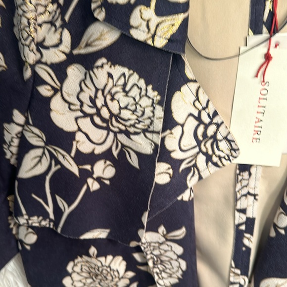 Solitaire navy, cream, and gold jacket size S - Picture 3 of 8